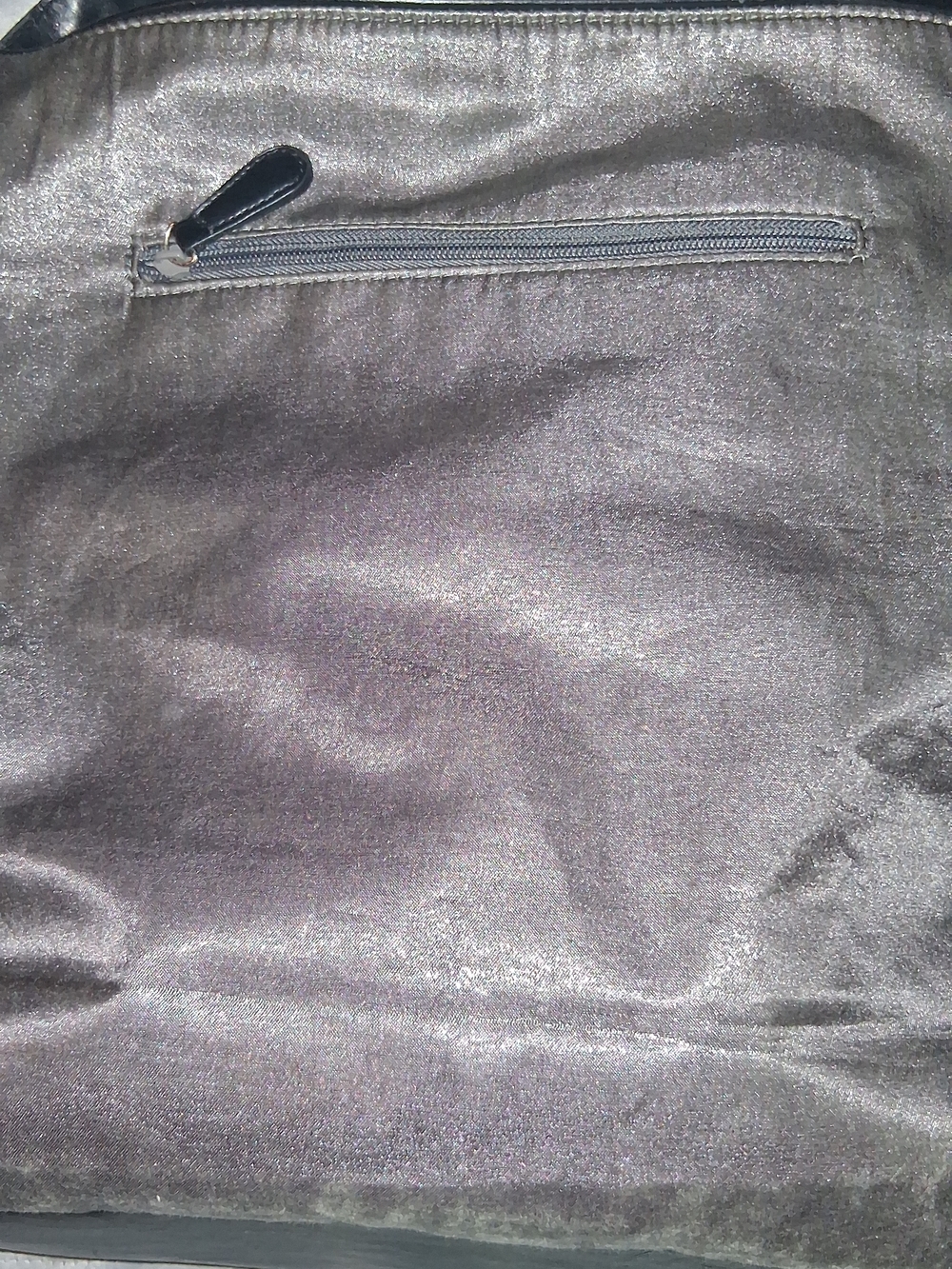 Kenneth Cole Reaction Metallic Gray Tote with Interior Zip Pocket